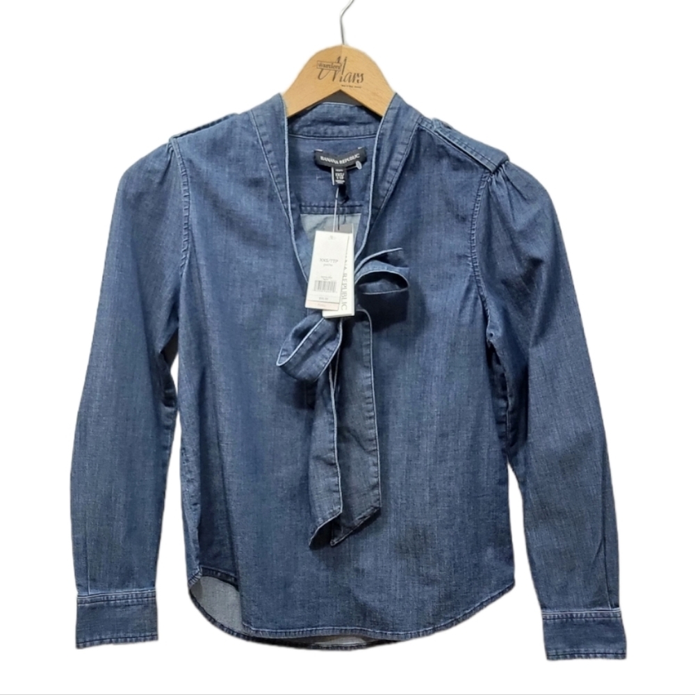❤️New Banana Republic Denim Womens Long Sleeve Blouse